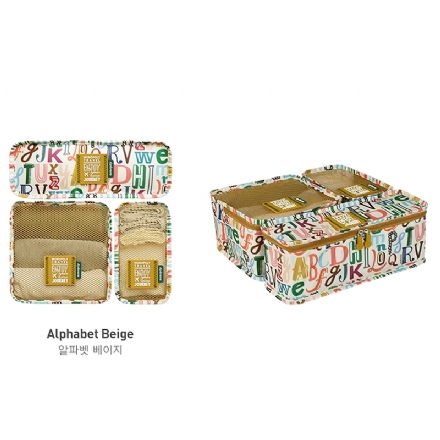 【韩国 MONOPOLY】ENJOY JOURNEY BLOCK POUCH SET 旅行衣物整理套装 收纳袋 【清仓款颜色随机发】 -  - 5    - Sweet Living