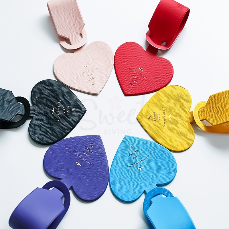 【韩国 2NUL】心形行李箱挂牌 登机牌 挂件 Aire Heart Name Tag 清仓款颜色随机 -  - 1@ - Sweet Living