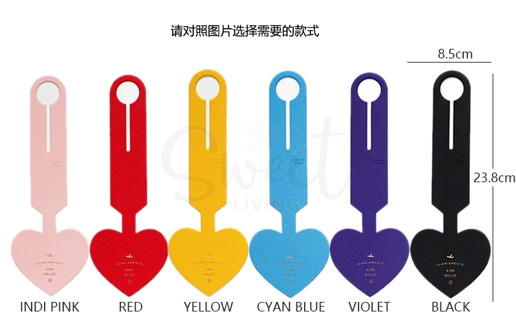 【韩国 2NUL】心形行李箱挂牌 登机牌 挂件 Aire Heart Name Tag 清仓款颜色随机 -  - 4@ - Sweet Living