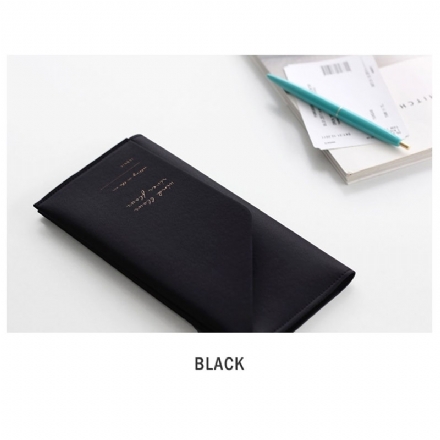 【韩国 Iconic】简约皮质护照保护套 机票夹 长款 Slit Passport wallet -  - 7    - Sweet Living
