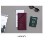【韩国 Iconic】简约皮质护照保护套 机票夹 长款 Slit Passport wallet -  - 8    - Sweet Living