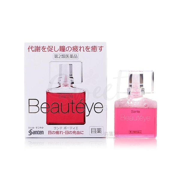 「日本 Santen」参天滴眼液 beaute eye 去红血丝缓解眼疲劳 玫瑰眼药水 -  - 1@ - Sweet Living