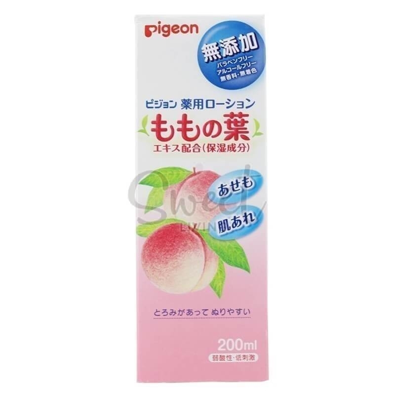 【日本 Pigeon】贝亲 桃子水  日本本土版 桃叶精华 液体爽身粉 除痱祛湿 200ml -  - 1@ - Sweet Living