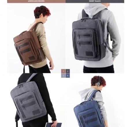 【韩国 Monopoly】  EASY CARRY BACKPACK HOMME 双肩包大容量旅行背包男士学院风书包 -  - 2    - Sweet Living