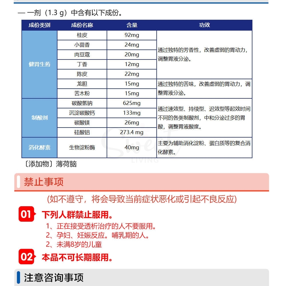 【日本 太田胃散】 健胃养胃 肠胃不适消化不良饮酒过度 芳香性 改善肠胃促进消化 48包 -  - 5@ - Sweet Living