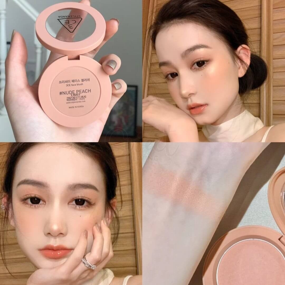 【韩国 3CE】单色腮红 蜜桃橘裸粉哑光自然腮红 Mono Pink/ Rose Beige/ Nude Peach -  - 7@ - Sweet Living