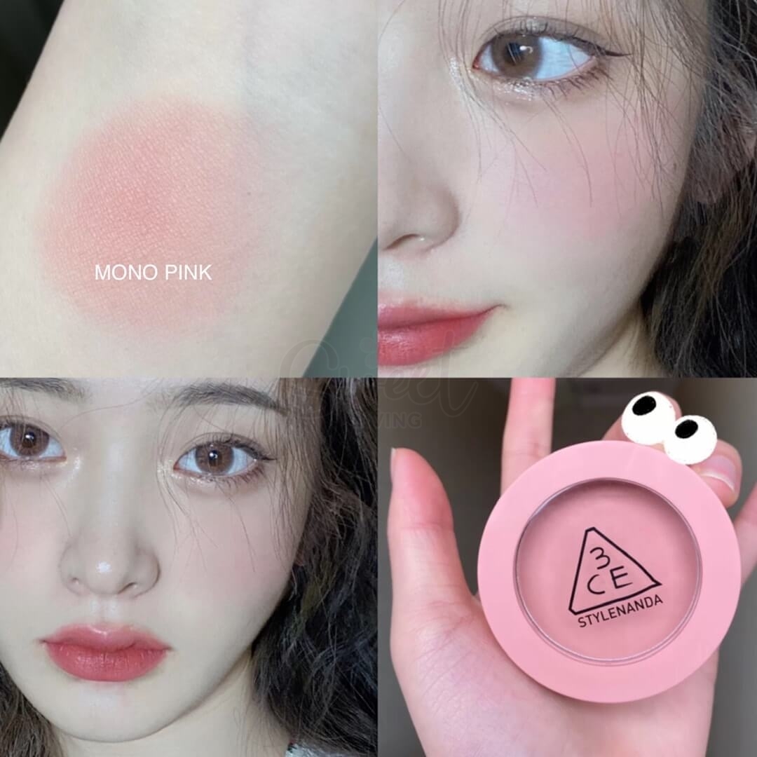 【韩国 3CE】单色腮红 蜜桃橘裸粉哑光自然腮红 Mono Pink/ Rose Beige/ Nude Peach -  - 8@ - Sweet Living