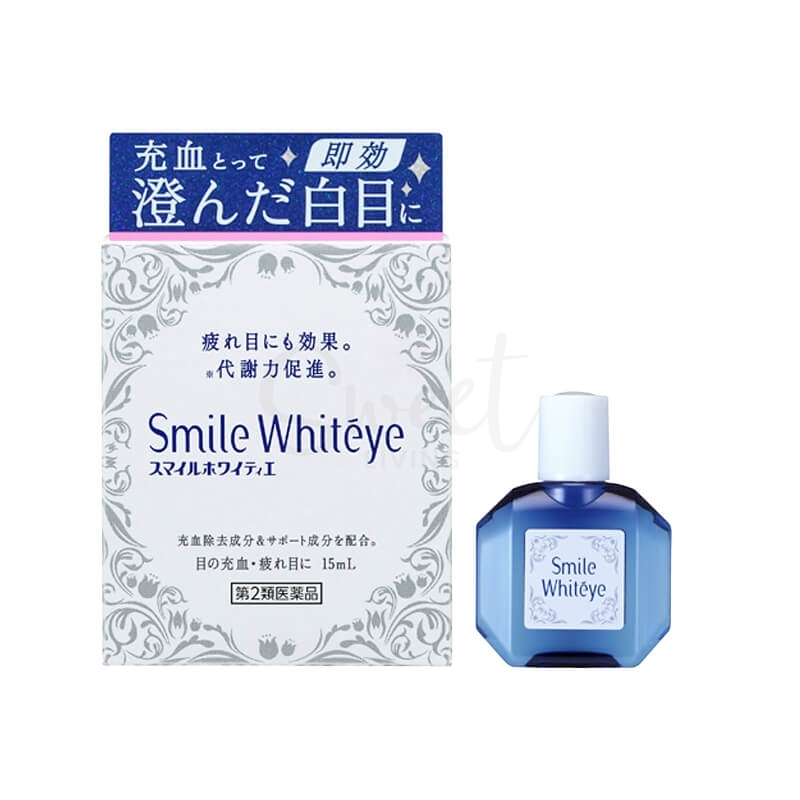 【日本 Lion】狮王 Smile whiteye明亮眼白缓解疲劳滴眼液眼药水 裸眼用/隐形用 15ml -  - 1@ - Sweet Living