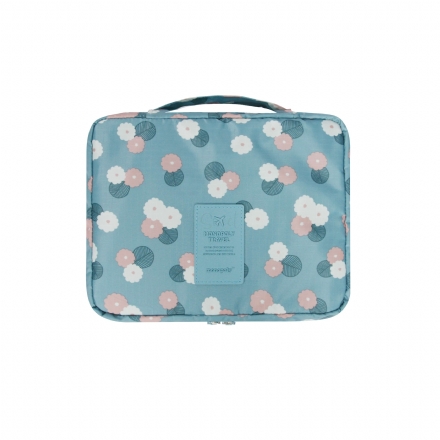 【韩国 MONOPOLY】 pattern 旅行洗漱收纳包多功能化妆包 大号 Grand -   Daisy Mint  - Sweet Living