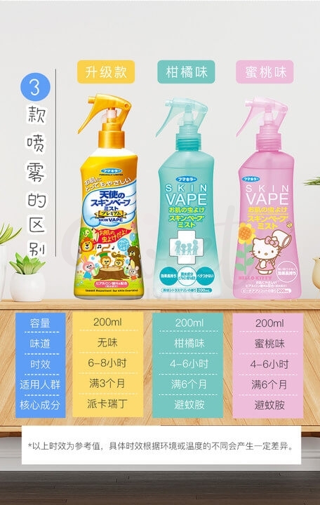 【日本 未来】VAPE 防叮咬喷雾 儿童成人均可使用 驱蚊水 防蚊喷雾 200ml -  - 7@ - Sweet Living