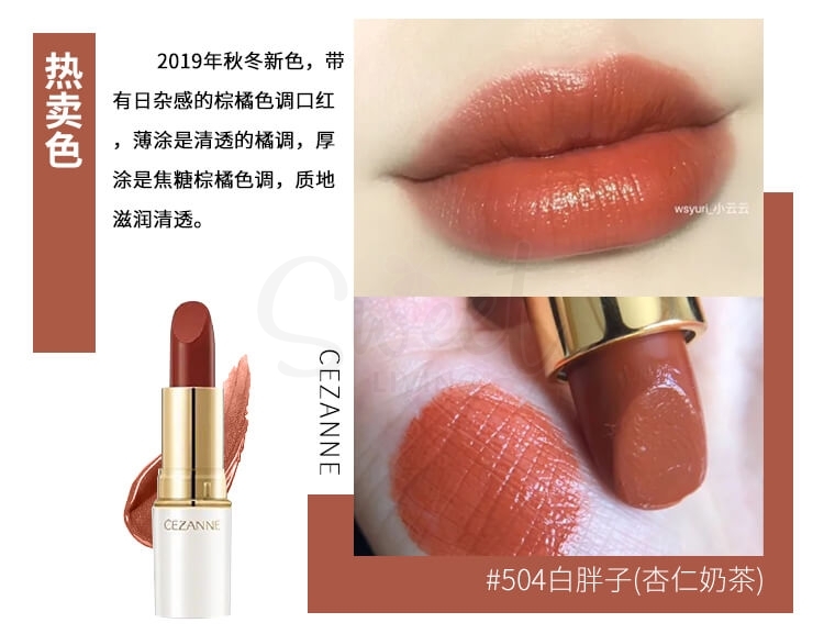 【日本 CEZANNE】 倩丽高保湿持久滋润口红/唇膏 -  - 4@ - Sweet Living