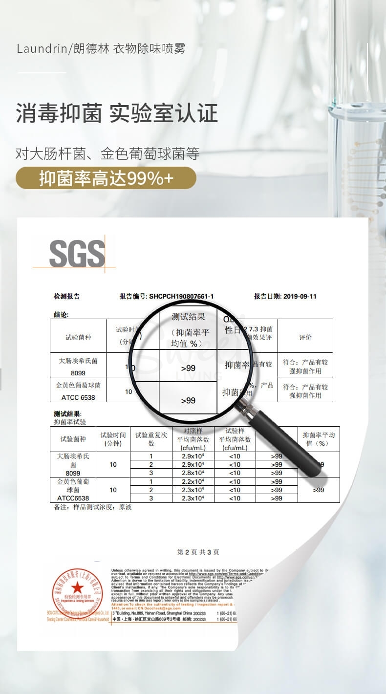 【日本 Laundrin】朗德林 衣物香氛喷雾 除味除菌 织物房间空气清新剂多用 -  - 10@ - Sweet Living