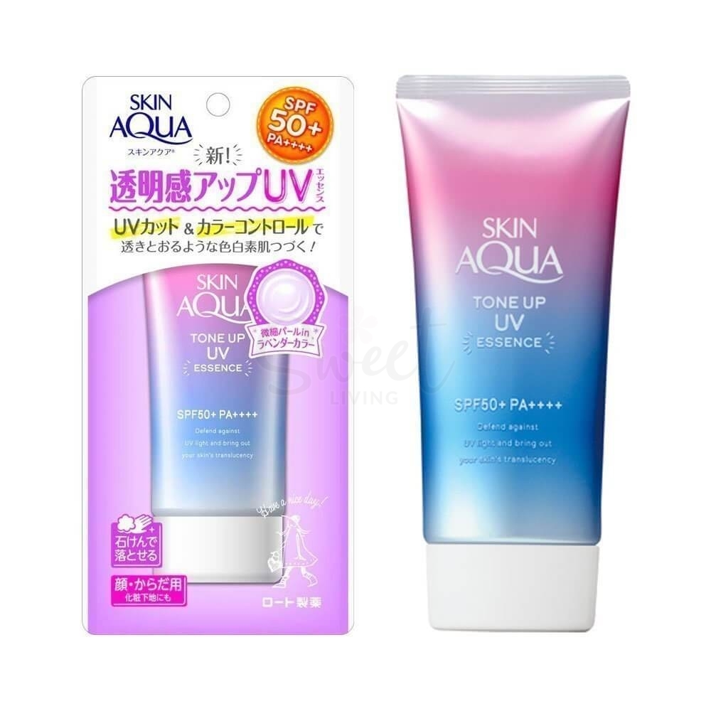 【日本 ROHTO】乐敦 SKIN AQUA 新碧 彩虹防晒隔离霜 防晒隔离饰底乳80g SPF50+ -  - 2@ - Sweet Living