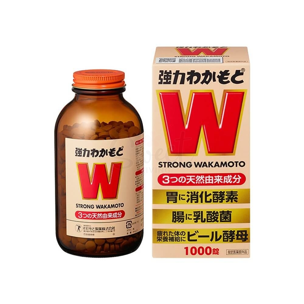 【日本 WAKAMOTO】若元胃肠锭 养胃丸 肠胃药 益生菌助消化护肠胃 1000锭 -  - 1@ - Sweet Living