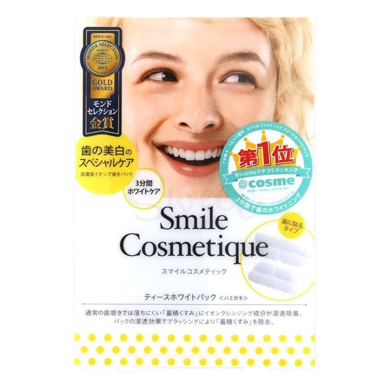 【日本 SMILE COSMETIQUE】 牙齿美白贴片 洁白牙齿去黄牙牙渍 一盒6对12片 -  - 1qq@ - Sweet Living