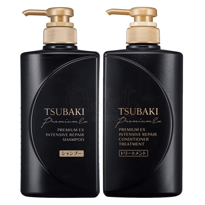 【日本 SHISEIDO】资生堂 TSUBAKI丝蓓绮 黑椿 密集修护 洗发水护发素 490ml/瓶 -  - 11@ - Sweet Living
