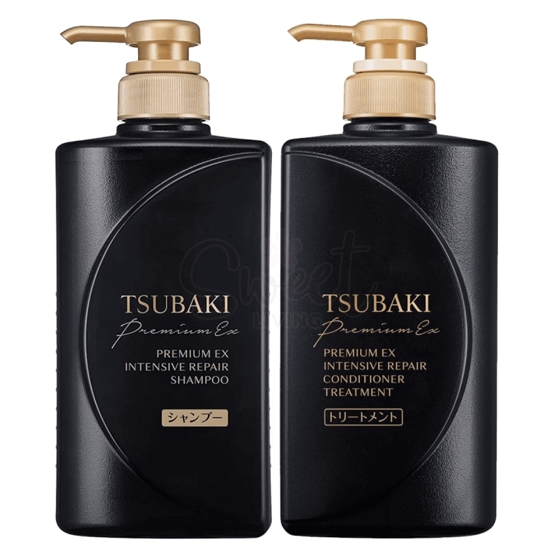 【日本 SHISEIDO】资生堂 TSUBAKI丝蓓绮 黑椿密集修护洗发水护发素 套组 490mlx2 -  - 11@ - Sweet Living