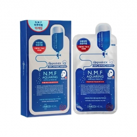 【韩国 MEDIHEAL】 N.M.F Aquaring Ampoule Masks 克莱斯 高效保湿针剂补水面膜 10片/盒 新版本 - Sweet Living