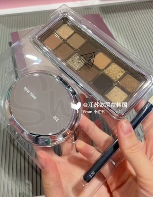 【韩国 3CE】新款12色眼影盘 大地色水泥盘 raw neurals 套装送镜子+眼影刷 -  - 2@ - Sweet Living
