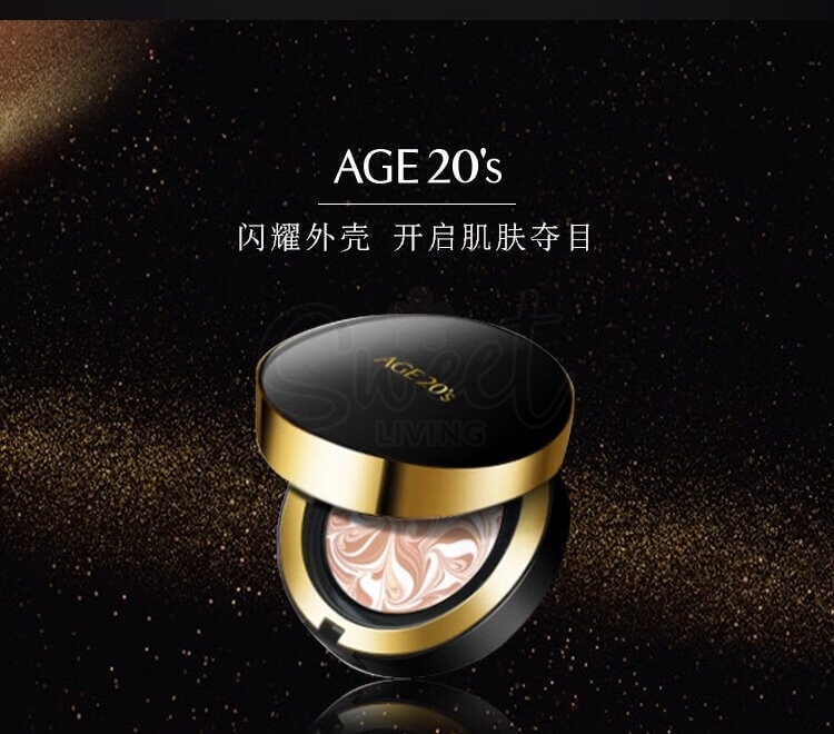 【韩国 AGE 20's】爱敬 气垫BB霜 粉底液 黑金 遮瑕修颜定妆提亮 21号象牙白(一盒+二替换芯) -  - 5@ - Sweet Living
