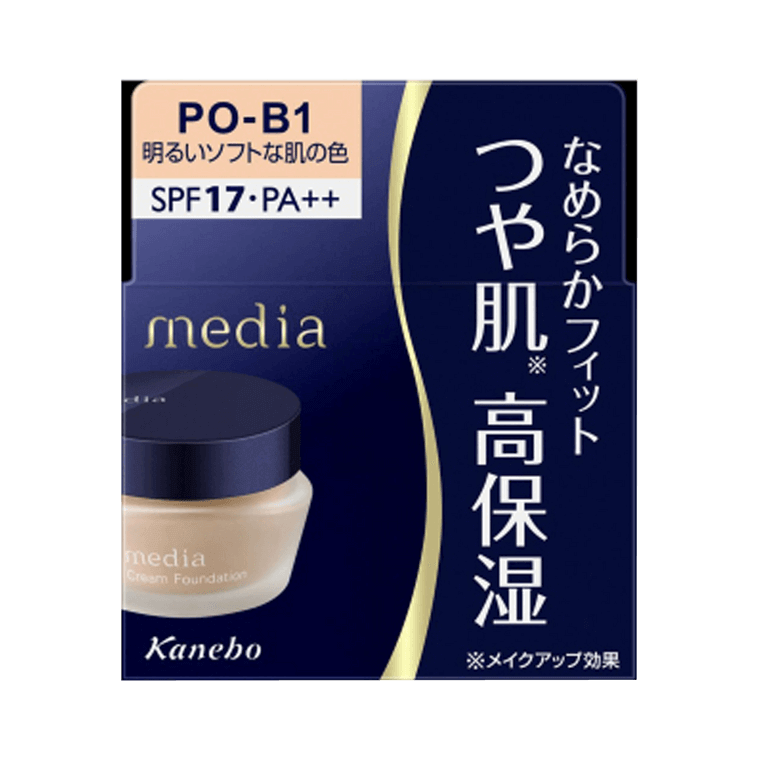 【日本 Kanebo】嘉娜宝 Media 媚点 高保湿亮白遮瑕粉底霜 SPF17 PA++ 25g -  - 15@ - Sweet Living