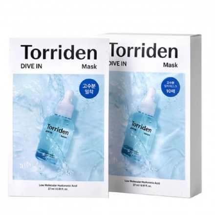 【韩国 Torriden】桃瑞丹安瓶精华面膜 玻尿酸补水保湿 10片/盒 - Sweet Living