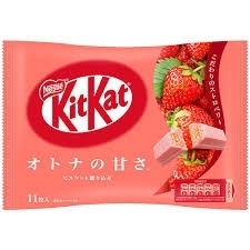 【日本 kitkat】日本雀巢奇巧威化饼干 多种口味 特浓抹茶/巧克力/奶茶味/草莓味 -   草莓味 11枚  - Sweet Living