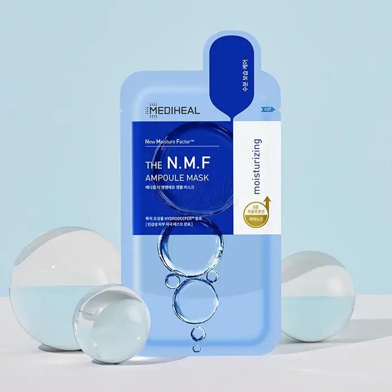【韩国 MEDIHEAL】 N.M.F Aquaring Ampoule Masks 克莱斯 高效保湿针剂补水面膜 10片/盒 新版本 -  - 7@ - Sweet Living