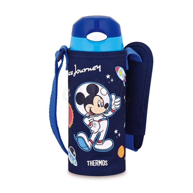 【日本 THERMOS】膳魔师 儿童保温杯 便携儿童吸管杯 不锈钢水杯 米奇米妮款 附赠斜挎背带水杯套 400ml/600ml -  - 2@ - Sweet Living
