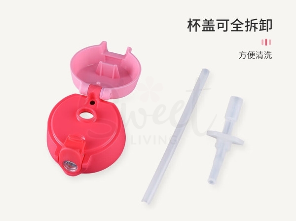 【日本 THERMOS】膳魔师 儿童保温杯 便携儿童吸管杯 不锈钢水杯 米奇米妮款 附赠斜挎背带水杯套 400ml/600ml -  - 9@ - Sweet Living