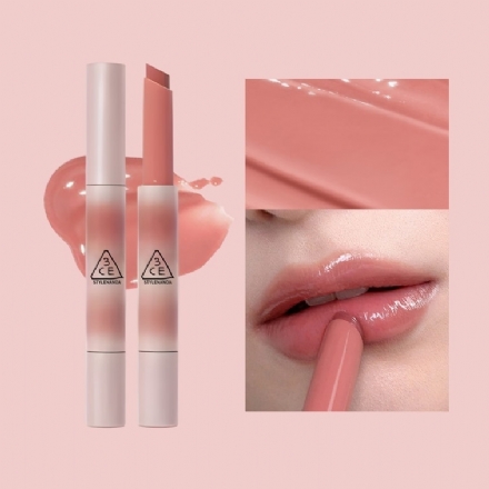 【韩国 3CE】 新品融光唇冻 细管镜面固体唇膏/口红 #Softest 沁心白桃 /Milky Shadow 半日茶 - Sweet Living
