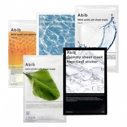 【韩国 ABIB】阿彼芙 PH弱酸性保湿面膜系列 口香糖面膜 保湿 弱敏肌可用 10片入 - Sweet Living