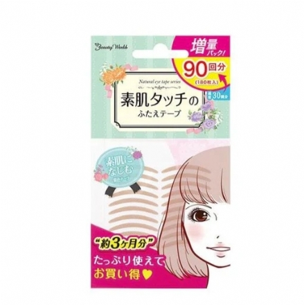【日本 LUCKY TRENDY 】Beauty World 极细肤色 素肌双眼皮贴 肉色蕾丝网状 自然隐形 30回分/90回分/夜间版 -  - 2    - Sweet Living