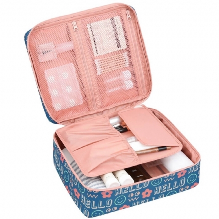 【韩国】MONOPOLY 旅行洗漱收纳包多功能化妆包 大号 Grand 18cmx23cm 翻盖款 - Sweet Living