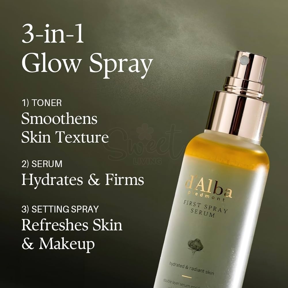 【韩国】D'ALBA 黛尔珀 精华液 水光精油保湿喷雾 爆红空姐喷雾 / First Spray Serum 100ml -  - 8@ - Sweet Living
