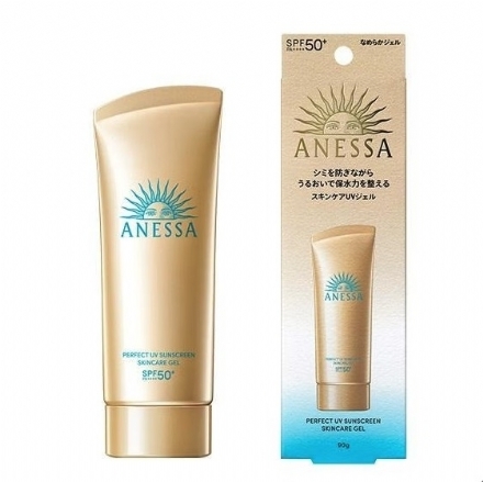 【日本】资生堂 安耐晒 安热沙 金灿倍护防晒啫喱 脸部防晒凝露 /Anessa Sunscreen Perfect UV Skin Care Gel SPF50+ PA++++ 90g - Sweet Living