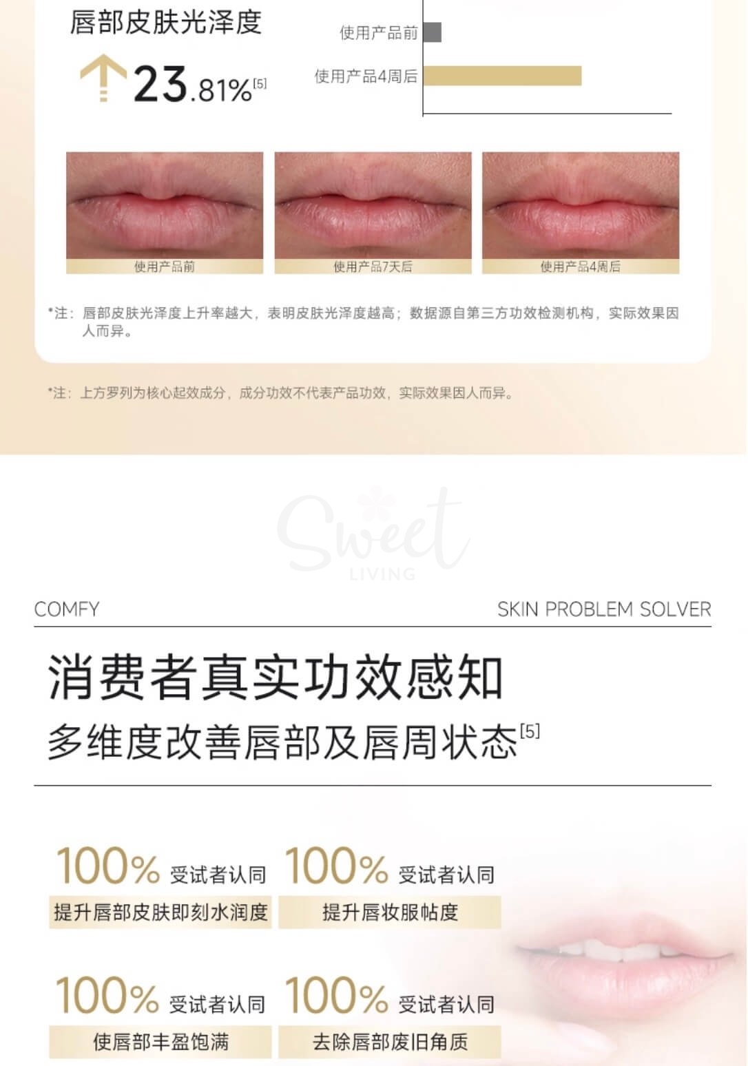 【中国】医美品牌 可复美 胶原唇膜 重组胶原蛋白滋润保湿淡唇纹 12g -  - 9@ - Sweet Living