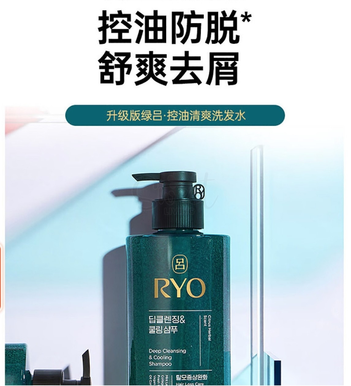 【韩国】 吕 绿吕洗发水 清爽控油 深层清洁 平衡油脂舒缓头皮/ Oil Balancing Shampoo (400ml) -  - 11@ - Sweet Living