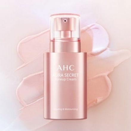 【韩国】AHC 玫瑰金 亮白粉色素颜霜 SPF30·PA++ 保湿遮瑕 提亮肤色 防晒隔离妆前  50g - Sweet Living