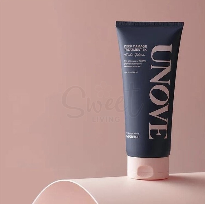 【韩国】UNOVE Hair Treatment 柔诺伊 柔顺修护发膜 深层修复 限量套组混香款双支装 清新花香+木质花香 320+320ml 赠30ml护发乳 - @ - Sweet Living