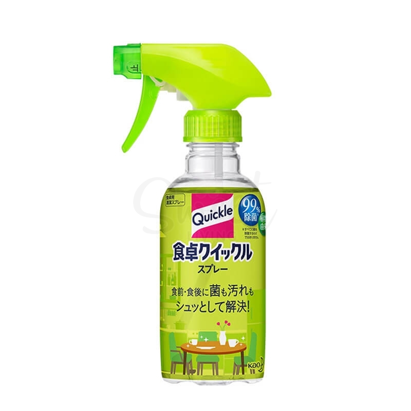 【日本】花王 Quickle 餐桌玩具除菌清洁剂 擦拭剂 儿童母婴安全 无需二次清洁 绿茶香 300ml -  - 1@ - Sweet Living
