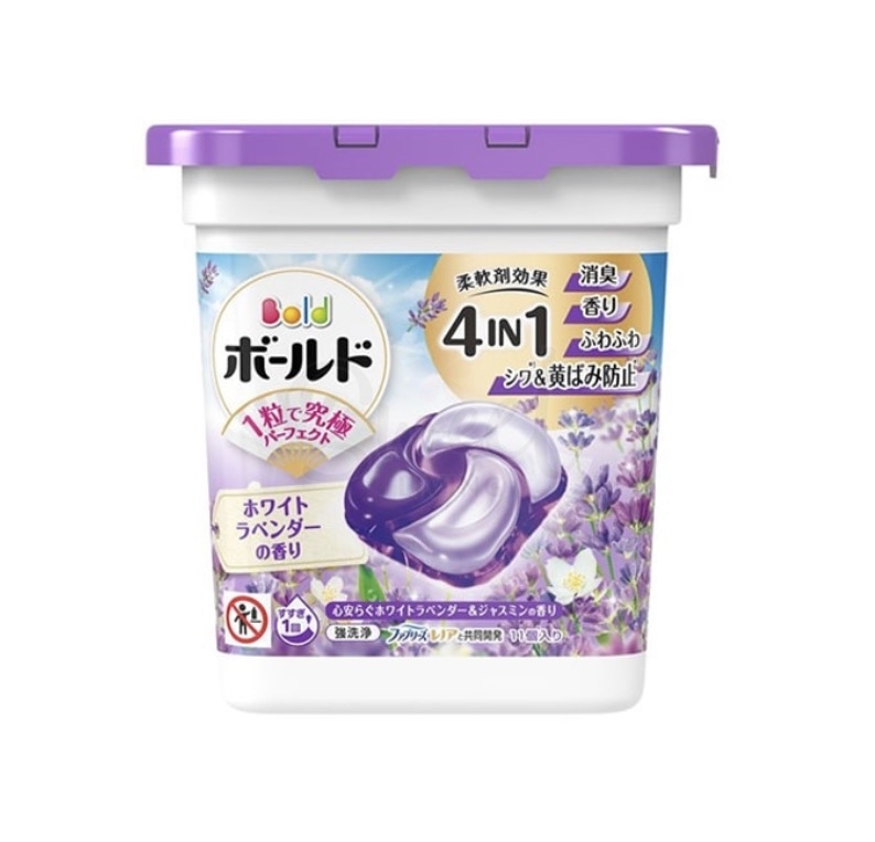 【日本】P&G 宝洁 4D 立体炭酸机能 抗菌 洗衣球 洗衣凝珠 紫色 薰衣草香  11颗/盒 -  - 1@ - Sweet Living