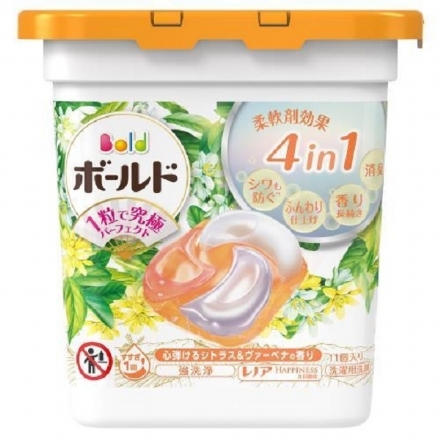 【日本】P&G 宝洁 4D 立体炭酸机能 抗菌 洗衣球 洗衣凝珠 柑橘香  11颗/盒 - Sweet Living
