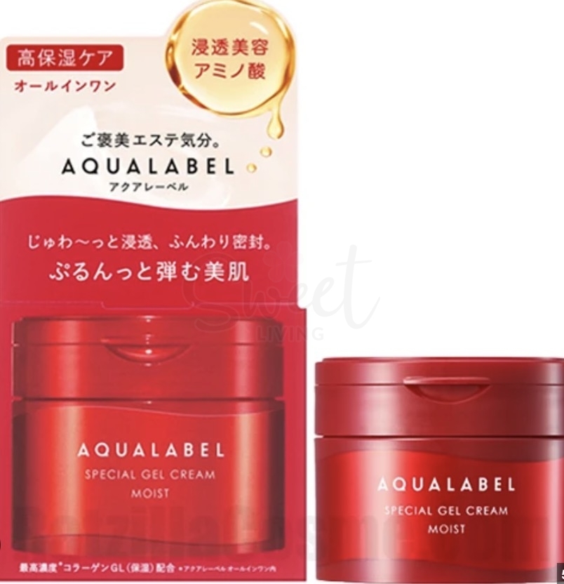 【日本】资生堂 水之印 五合一面霜 红色补水保湿  90g / Shiseido Aqua Label Gel Cream -  - 1@ - Sweet Living