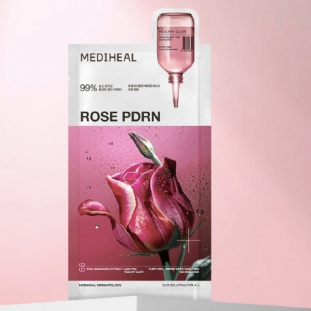 【韩国】Mediheal 美迪惠尔 玫瑰精华 水光亮白 PDRN毛孔焕彩面膜 特惠10+1 11片/盒 - Sweet Living