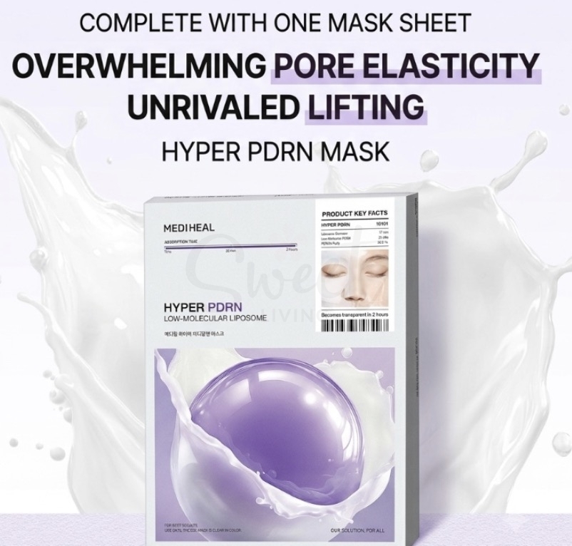 【韩国】MEDIHEAL 美迪惠尔 胶原蛋白凝胶面膜 PDRN紧致收缩毛孔  / HYPER COLLAGEN MASK 单片 1PC -  - 4@ - Sweet Living