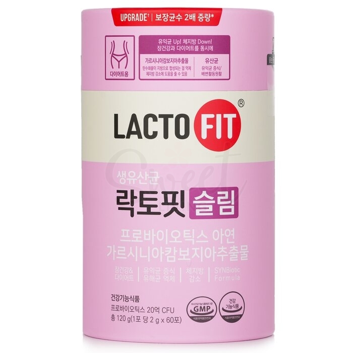 【韩国】LACTO FIT 升级版 SLIM 钟根堂 SLIM 肠道健康 益生菌 纤体瘦身升级版 (1桶60条) -  - 1！！@ - Sweet Living