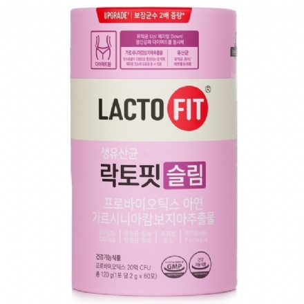 【韩国】LACTO FIT 升级版 SLIM 钟根堂 SLIM 肠道健康 益生菌 纤体瘦身升级版 (1桶60条) -  - 2    - Sweet Living