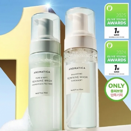 【韩国】AROMATICA 天然植物系 女性私处清洁泡泡护理液 套组 蒲公英款170ml+茶树款170ml - Sweet Living