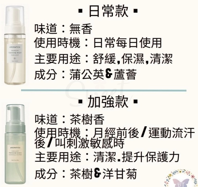 【韩国】AROMATICA 天然植物系 女性私处清洁泡泡护理液 套组 蒲公英款170ml+茶树款170ml - @ - 12 - Sweet Living